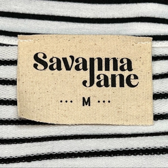 Savanna Jane Striped V Neck Embroidered Floral Long Sleeve Top - Picture 10 of 10